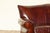 Vintage Art Deco Distressed Brown Leather Three-Seat Sofa With Mustache Back For Sale - Image 4 of 18
