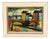 Sigma, City Motif with Bridge, 1960s, Oil on Canvas, Framed For Sale