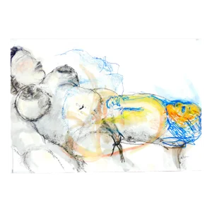 Contemporary Figurative Nude Mixed-Media Drawing by Martha Holden