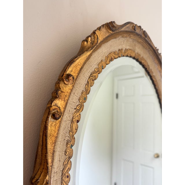Mid 20th Century 20th Century Florentine Giltwood Mirror For Sale - Image 5 of 12
