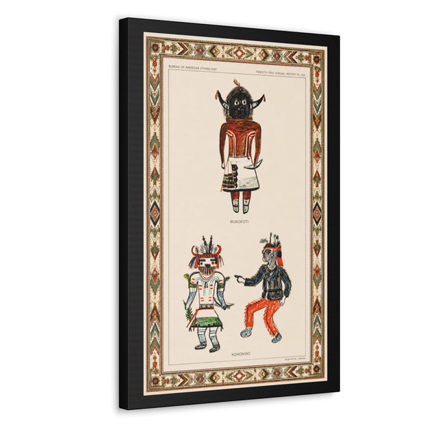 Paper Atelier Aria Lumae Hopi Kachina Ritual Figures Companion Three Piece Gallery Board Set 18" X 27" For Sale - Image 7 of 18