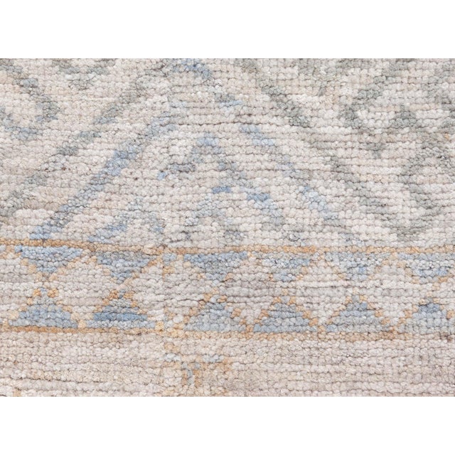 Modern Samarkand Fragment Runner in the Style of Savonnerie – Hand-Knotted Wool Elegance by Doris Leslie Blau Size: 2'5" ×...
