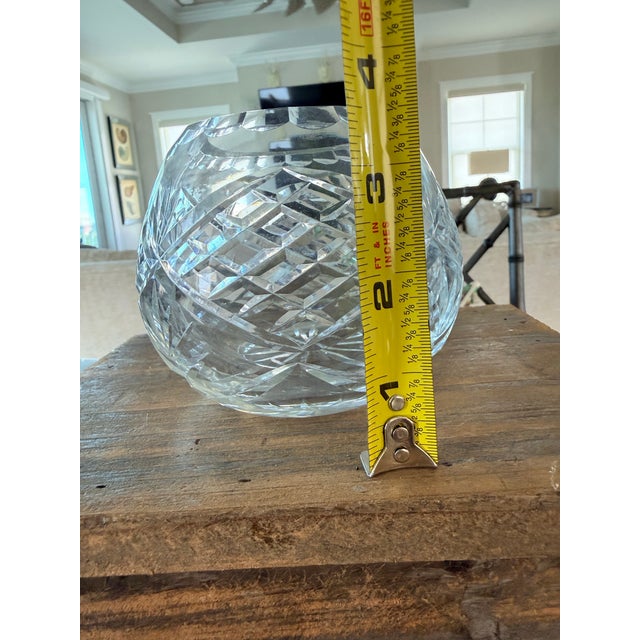 Crystal Rose Bowl on Silver Stand For Sale - Image 11 of 11