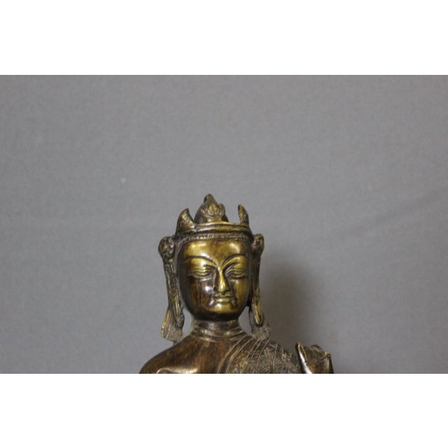 19th Century Bronze Buddha Amoghasiddhi, Nepal, 1890s For Sale - Image 4 of 15