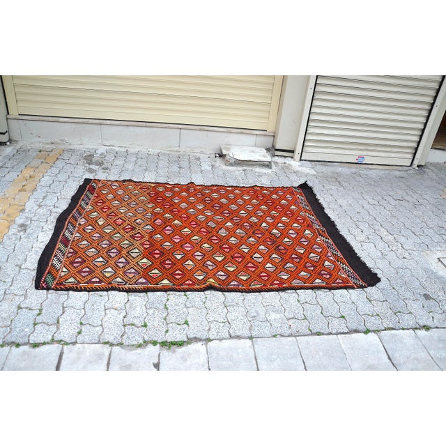 1960s Vintage Anatolian Handwoven Kilim Rug For Sale - Image 6 of 11