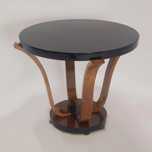 Original Art Deco Salontic, high -gloss painted table top.