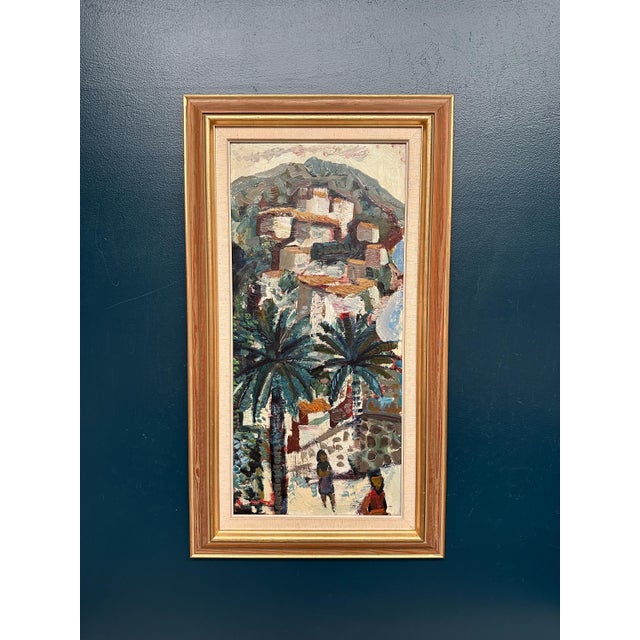 Bertil Wahlberg, Southern Village, 1950s, Oil on Panel, Framed For Sale - Image 14 of 18