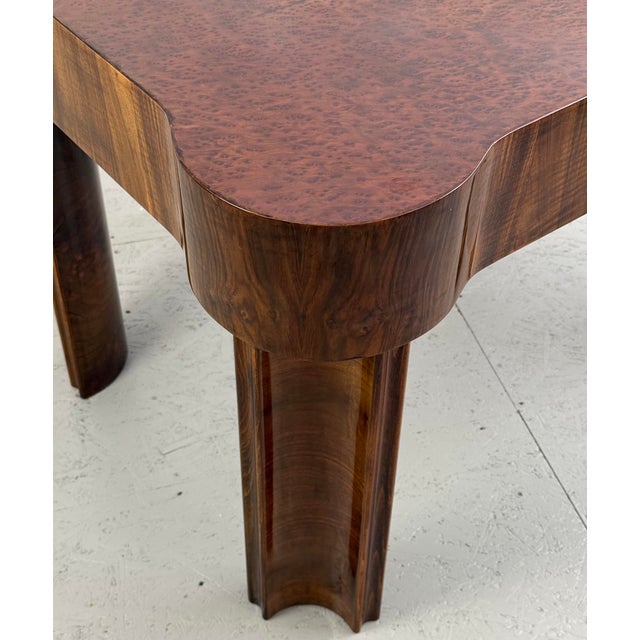 Art-Deco Walnut Folding Dining Table, 1930s For Sale - Image 10 of 12