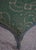 French Green Damask Upholstered Foot Stool or Ottoman For Sale - Image 4 of 12