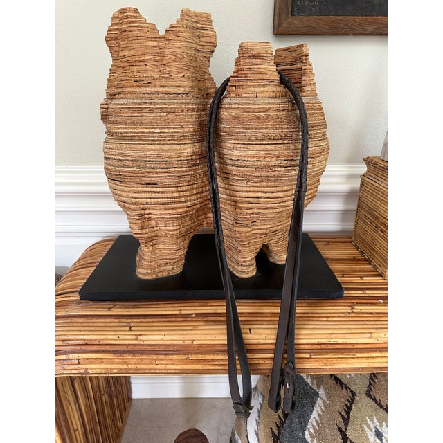 Vintage English Leather Laced Braided Snaffle Horse Reins For Sale - Image 9 of 17