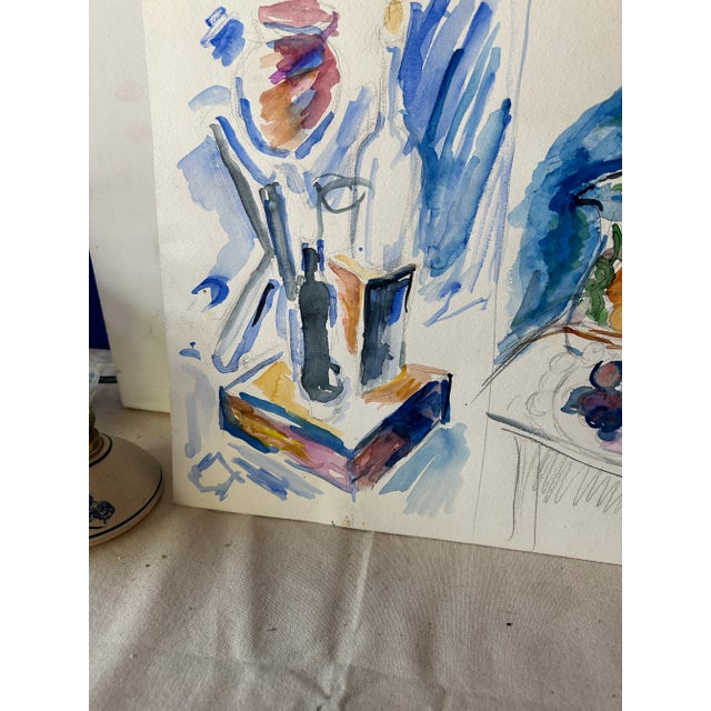 Up for consideration is a beautiful watercolor still life painting of a bedside table. This piece would look lovely in...