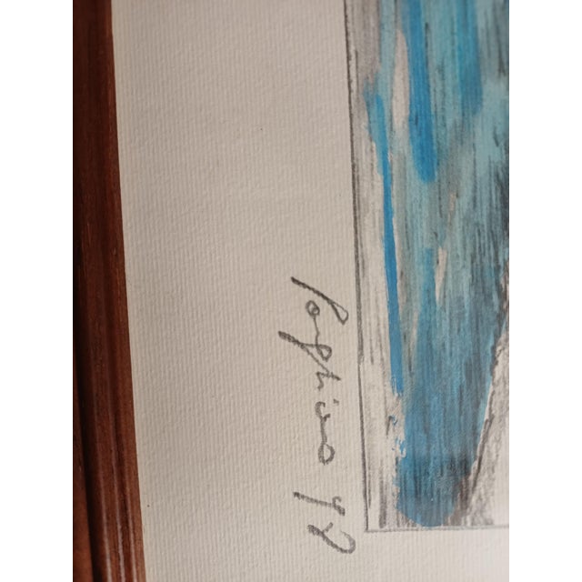 Pogliano, The Silence of Colors, 1998, Pencil & Watercolor, Framed For Sale - Image 4 of 8
