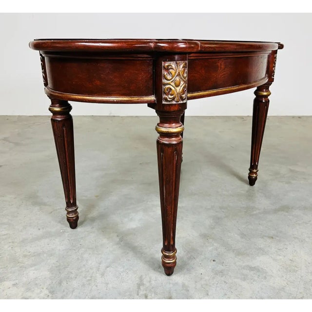 Wood Louis XVI Style Burlwood & Mahogany Occasional Table Spain 21st Century For Sale - Image 7 of 8
