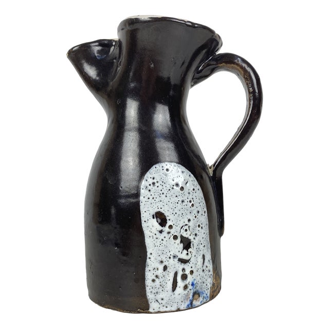 Large Brutalist Toledo Ceramic Carafe, , 1950s For Sale