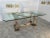 Mid-Century Modern Sculpted Metal and Marble Dining Table With Glass Top 1970 For Sale - Image 4 of 12