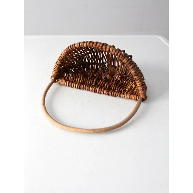 Late 20th Century Vintage Woven Wall Basket For Sale - Image 5 of 13