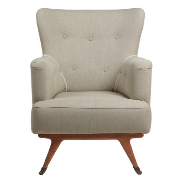 Vintage Italian Green Lounge Chair from La Permanente Mobili Cantù, 1950s For Sale