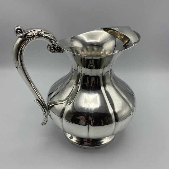 Sheffield Sheffield Silver Plated Pitcher With Ice Stop For Sale - Image 4 of 10