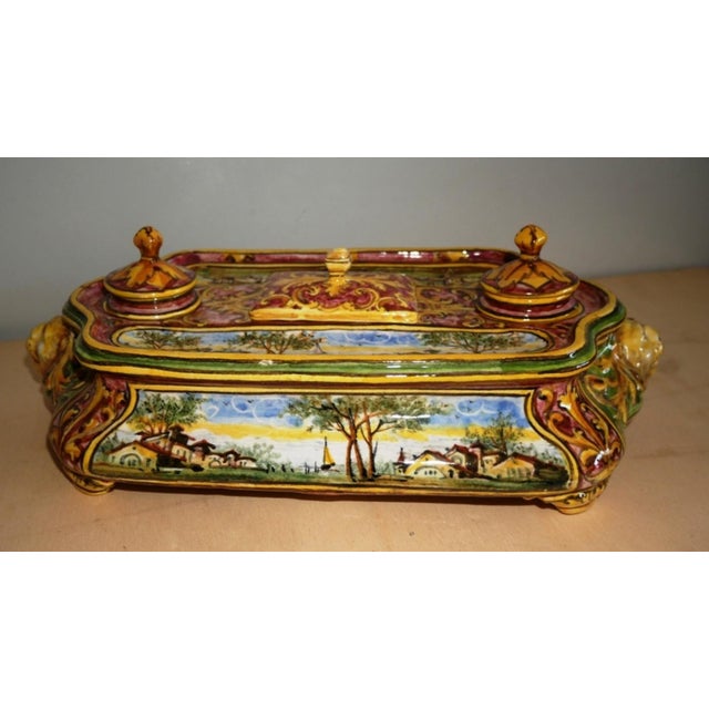 Ceramic Inkwell from Minghetti, Bologna, 1890s For Sale - Image 13 of 13