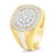 Radiate sophistication and timeless elegance with our exquisite men's signet ring, masterfully crafted from lustrous 10K...