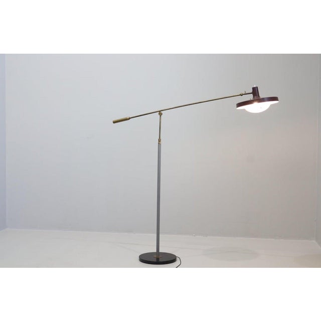 Monumental Adjustable Floor Lamp by Sarfatti for Arteluce, 1952 For Sale - Image 9 of 17