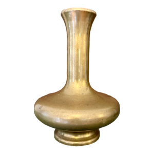 Early 20th Century Heavy Brass Vase