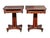 American Antique Pair of Classical Mahogany Side Tables / Nightstands Sofa Table Set For Sale - Image 3 of 12
