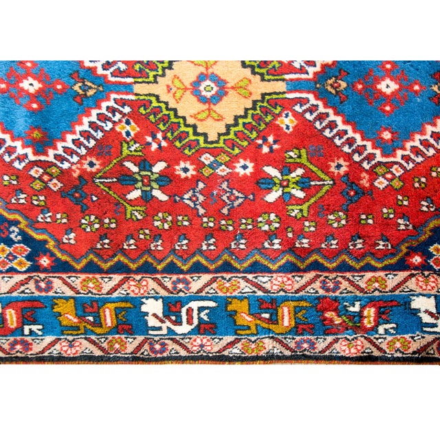 Textile Vintage Persian Yallameh Rug For Sale - Image 7 of 13