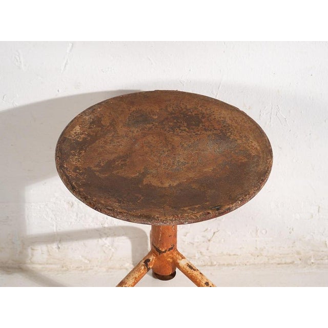 Vintage Stool in Metal, 1950 For Sale - Image 4 of 7