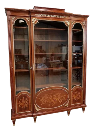Louis XVI Style Mahogany Library, Late 19th-Century