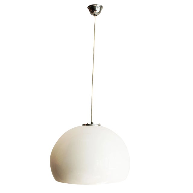 Large White Ceiling Pendant, 1970s For Sale - Image 10 of 10