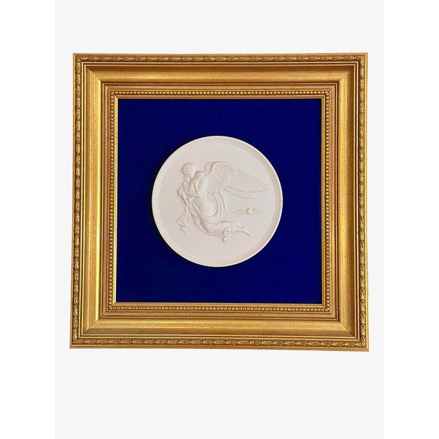 English Pair of Framed Antique Parian Bas Relief Plaques by Royal Copenhagen, Produced Circa 1870–1890 For Sale - Image 3 of 12