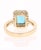 3.41 Carat Blue Topaz Sapphire Diamond Yellow Gold Engagement Ring For Sale In Los Angeles - Image 6 of 6