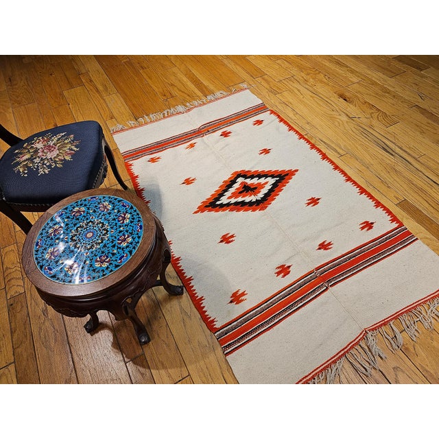 Late 20th Century Mexican Serape Rug For Sale - Image 4 of 11