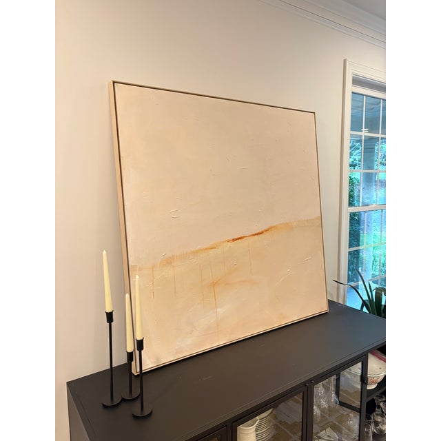 Sarah Trundle Sarah Trundle, Contemporary Abstract Landscape Painting, "Neutral Ground" For Sale - Image 4 of 4