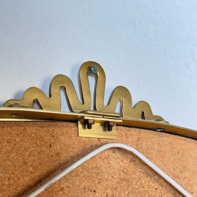 Brass and Glass Mirror attributed to Gio Ponti / E. Müller Glas, 1950s For Sale - Image 13 of 18