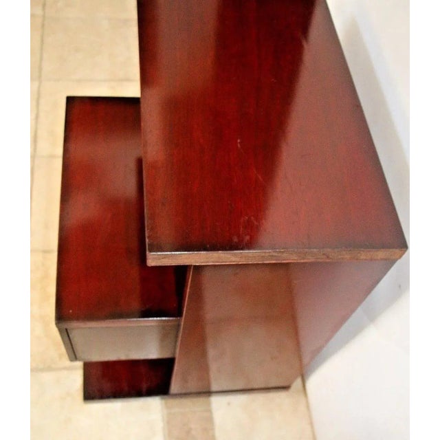 Wood 1950s Three Tier Kent Coffey the Sovereign Nightstands with Middle Drawer - a Pair For Sale - Image 7 of 10