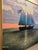 Make a dramatic statement with this monumental vintage coastal painting signed “Lee Reynolds.” Measuring approximately 4...