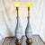 Sky Blue Mid Century Modern Lilac and Sky Blue Glazed Ceramic Table Lamps - A Pair For Sale - Image 8 of 10