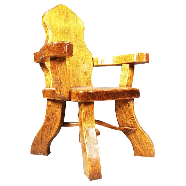 Vintage Brutalist Armchair, 1960s For Sale