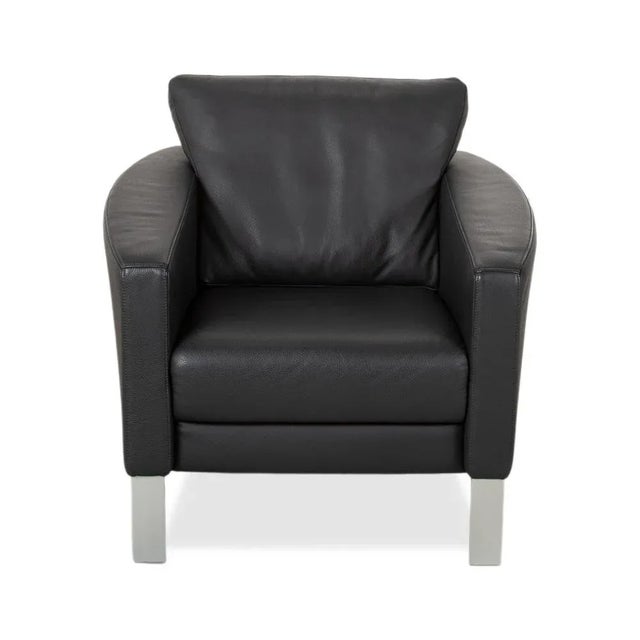 Black Leather 1200 Armchairs from Rolf Benz, Set of 2 For Sale - Image 15 of 16