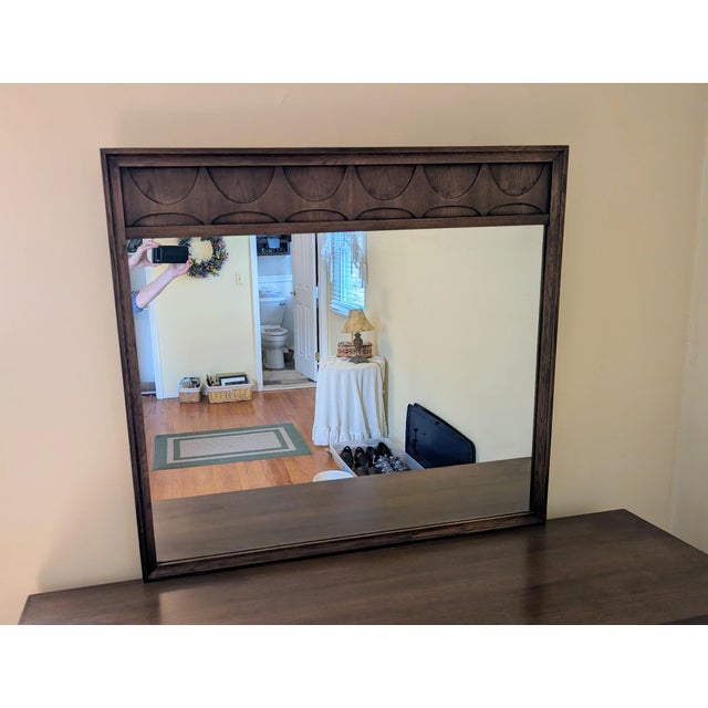 1960's Mid Century Modern Broyhill Brasilia Triple Dresser and Mirror For Sale In Baltimore - Image 6 of 14