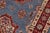 Rustic Super Kazak Light Blue/Red Wool Runner Rug- 2'5'' X 9'9'' For Sale In New York - Image 6 of 10