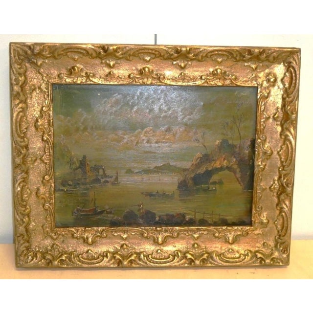 Unknown, Seascape, 1800s, Oil and Copper For Sale - Image 3 of 15