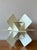 Illuminate your space with the sculptural brilliance of this vintage origami-style table lamp. A masterpiece of geometric...