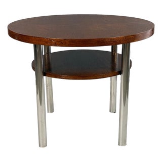 Functionalist Round Coffee Table from Kovona, 1940s For Sale