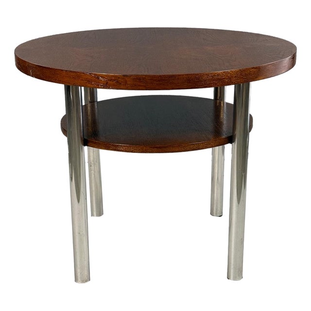 Functionalist Round Coffee Table from Kovona, 1940s For Sale