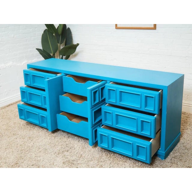 Peacock Blue Dresser For Sale In Los Angeles - Image 6 of 12