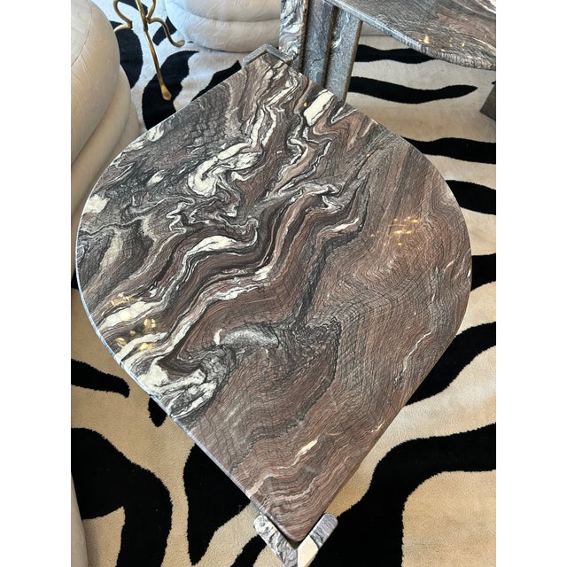 Marble “Eye” End Table Attributed to Roche Bobois For Sale - Image 11 of 16