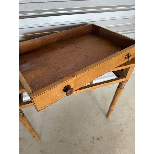 Antique Pine Table With Drawer From England For Sale - Image 15 of 18